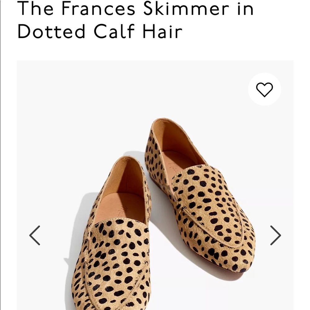Madewell Frances Skimmer Dotted Calf Hair size 7